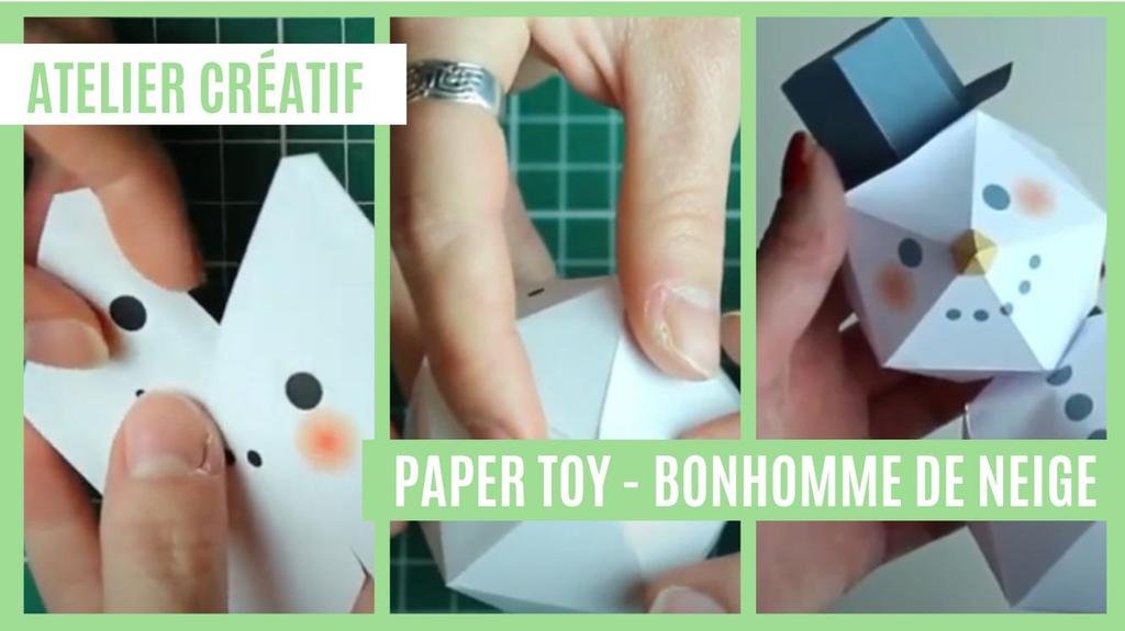 Atelier créatif : Paper toy - Bonhomme de neige | Réseau des médiathèques de Massy. Collectivité éditrice
